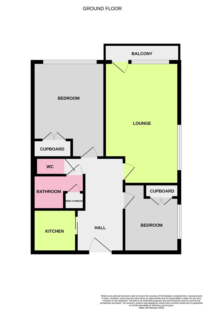 Floor Plan | Flat - Purpose Built | Brooklyn Avenue, Worthing, BN11 | To Let